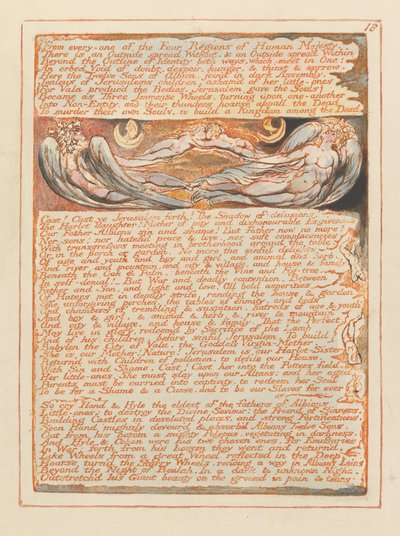 Jerusalem, Plate 18, From every-one of the Four Regions by William Blake